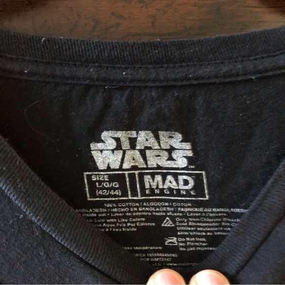 Star Wars black short sleeve graphic tee in size L - Picture 4 of 4